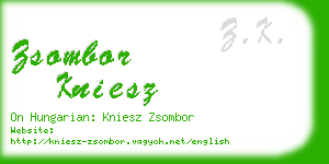 zsombor kniesz business card